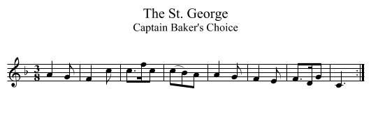 St. George, The - staff notation