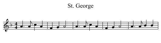 St. George - staff notation