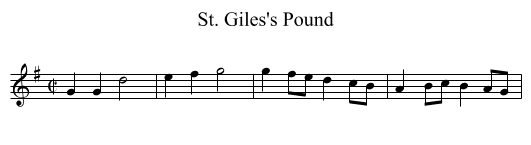 St. Giles's Pound - staff notation