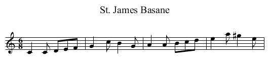 St. James Basane - staff notation