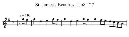 St. James's Beauties. JJo8.127 - staff notation