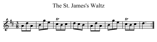 St. James's Waltz, The - staff notation