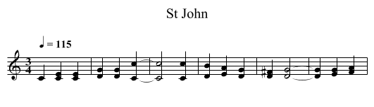 St John - staff notation