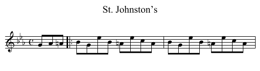 St. Johnston’s - staff notation