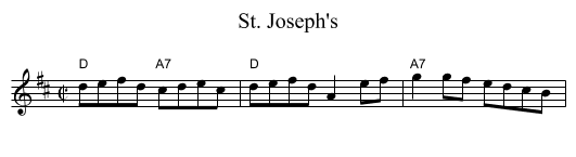 St. Joseph's - staff notation