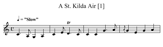 St. Kilda Air [1], A - staff notation