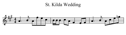 St. Kilda Wedding - staff notation