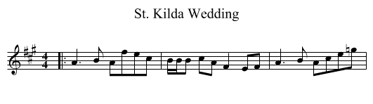 St. Kilda Wedding - staff notation