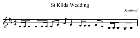 St Kilda Wedding - staff notation