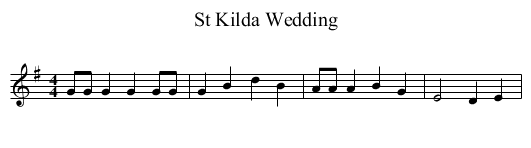 St Kilda Wedding - staff notation