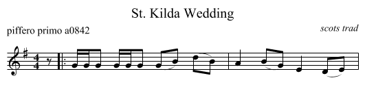 St. Kilda Wedding - staff notation
