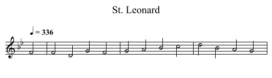 St. Leonard - staff notation