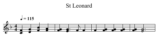 St Leonard - staff notation