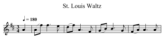 St. Louis Waltz - staff notation