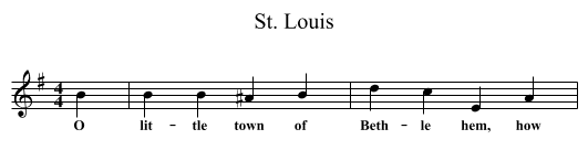 St. Louis - staff notation