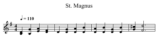St. Magnus - staff notation