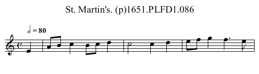 St. Martin's. (p)1651.PLFD1.086 - staff notation