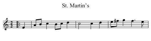 St. Martin’s - staff notation