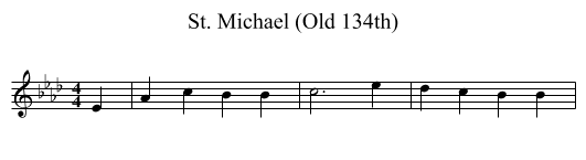 St. Michael (Old 134th) - staff notation