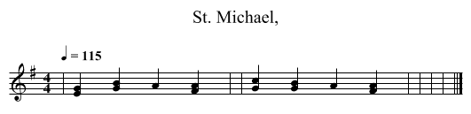 St. Michael, - staff notation