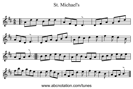 St. Michael's - staff notation