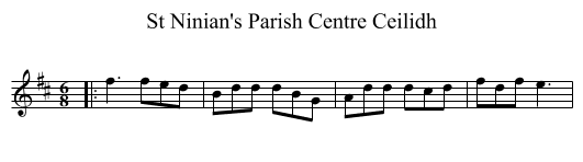 St Ninian's Parish Centre Ceilidh - staff notation