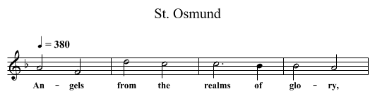 St. Osmund - staff notation