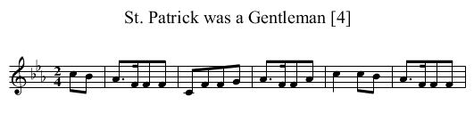 St. Patrick was a Gentleman [4] - staff notation