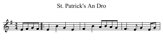 St. Patrick's An Dro - staff notation