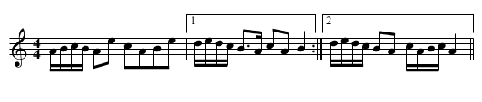 St Patrick's An Dro - staff notation