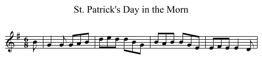 St. Patrick's Day in the Morn - staff notation
