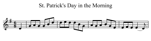 St. Patrick's Day in the Morning - staff notation