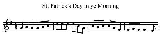 St. Patrick's Day in ye Morning - staff notation