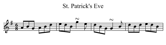St. Patrick's Eve - staff notation