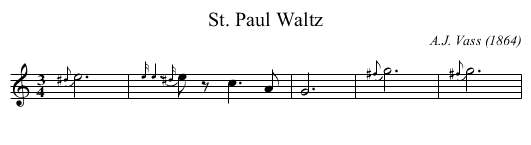 St. Paul Waltz - staff notation