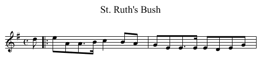 St. Ruth's Bush - staff notation