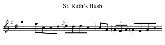 St. Ruth’s Bush - staff notation