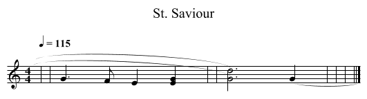 St. Saviour - staff notation