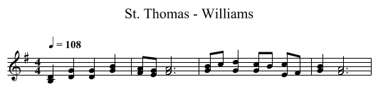 St. Thomas - Williams - staff notation