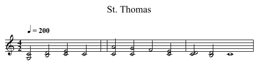 St. Thomas - staff notation