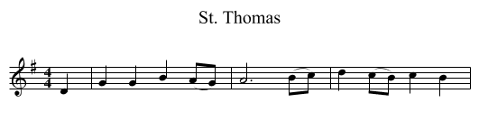 St. Thomas - staff notation