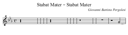 Stabat Mater – Stabat Mater - staff notation