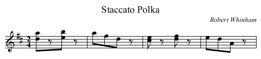 Staccato Polka - staff notation