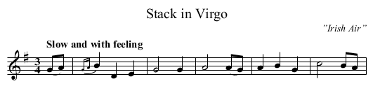 Stack in Virgo - staff notation