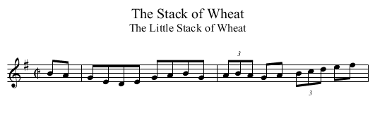 Stack of Wheat, The - staff notation
