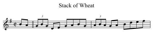 Stack of Wheat - staff notation