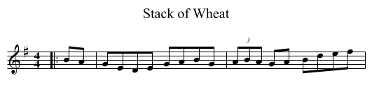 Stack of Wheat - staff notation