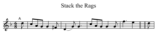 Stack the Rags - staff notation