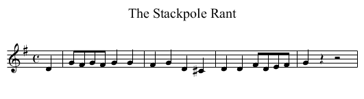 Stackpole Rant, The - staff notation