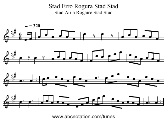 Stad Erro Rogura Stad Stad - staff notation
